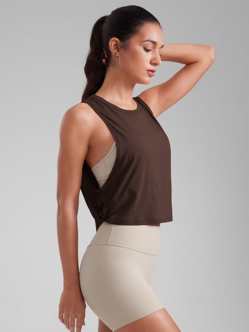 Pima Cotton Crop Deep Armhole Tank